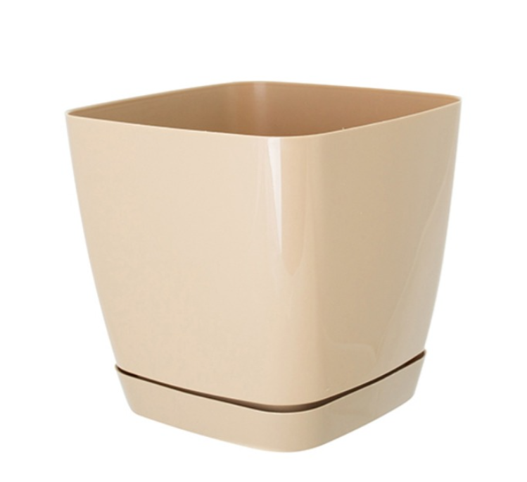 Горщик квадратний Toscana 11 см кава лате, фото 1