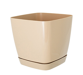 Горщик квадратний Toscana 15 см кава лате