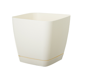 Горщик квадратний Toscana 15 см кремовий
