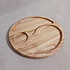 Дошка для подачі страв кругла на 3 секції з ясеня, фото 2