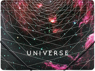 Папка Optima на гумці А4 "Universe" O31664 чорно-малинова