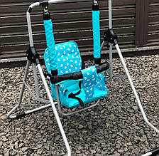 Дитяча гойдалка з бар'єром Adbor Luna (Адбор Луна) Ln 06 (бірюзовий колір)