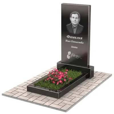 Пам'ятник на могилу із граніту стандартний (100*50*5/8) О-01, фото 3