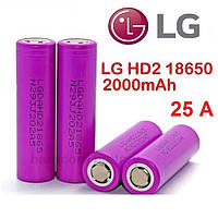 Аккумулятор высокотоковый LG HD2 18650 3.6V 2000mAh / 25A