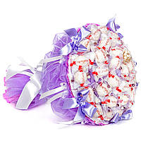 Букет із цукерок Рафаелло Ferrero Raffaello (35 шт.) солодкий подарунок фіолетовий