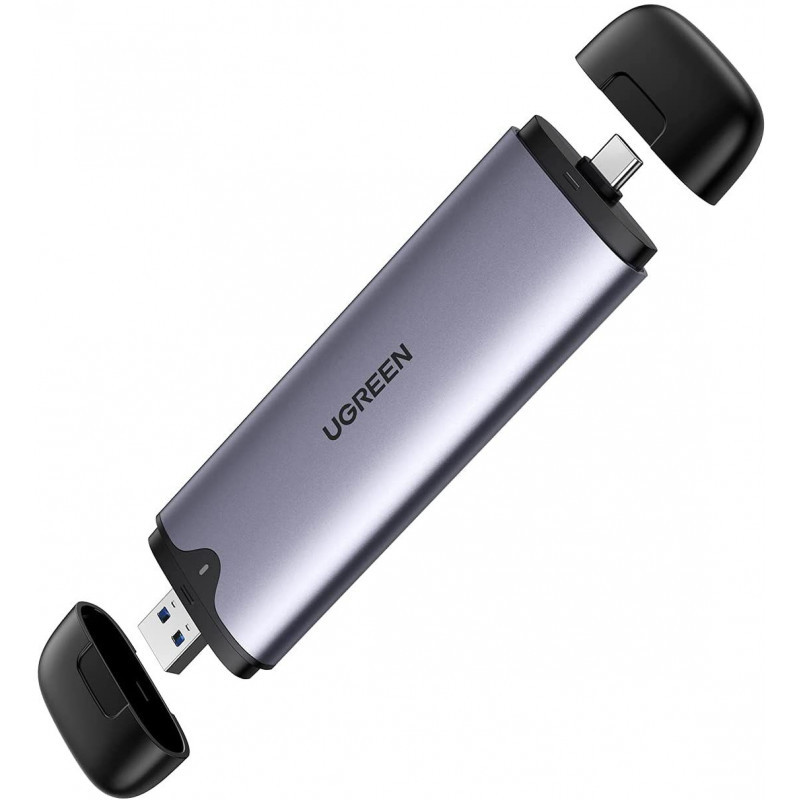 Зовнішній корпус для жорсткого диска UGREEN M.2 NVME з портами 2 в 1 USB-C і USB-A 10 Гбіт/с (CM353), фото 1