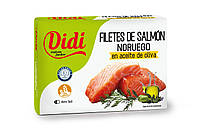 Лосось Норвежский в Оливковом Масле Диди Didi Filetes Salmon en Aceite de Oliva 115 г Испания