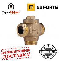 Трехходовой антиконденсационный клапан SD Forte TEPLOMIX d25 1 1/4" 55C для твердотопливного котла SF393W32