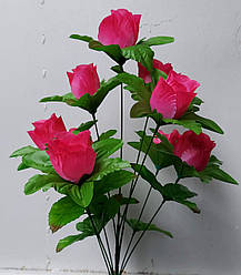 Букет штучних квітів «Трояндочки» в кольорах (10 шт)