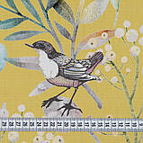 Тканина для штор з принтом птахів та квітів Прімавера, фото 3