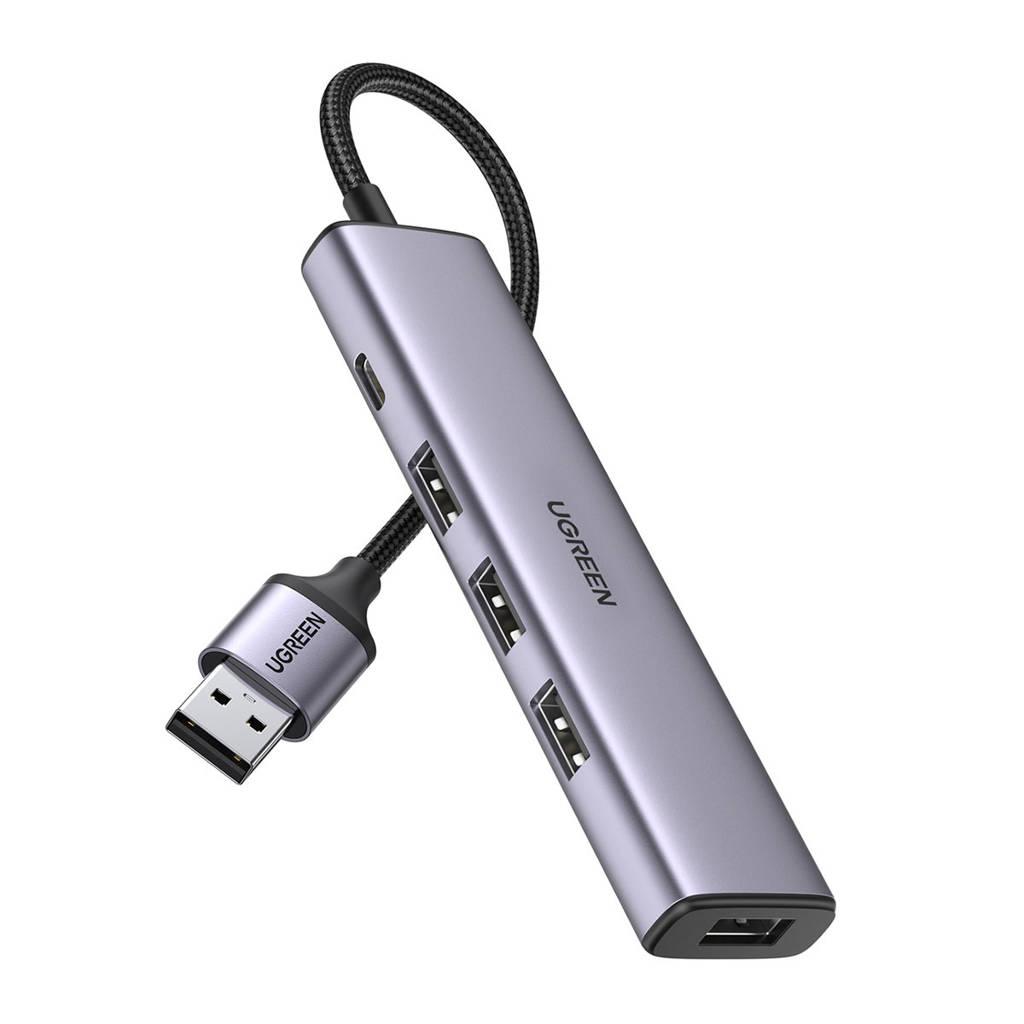 USB-хаб розгалужувач Ugreen HUB USB Type A — 4x USB 3.0 20cm Grey (CM473)