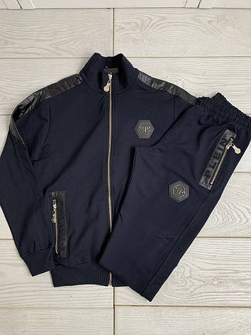 Чоловічий спортивний костюм Philipp Plein чорний спорт костюм Філіп Плейн, фото 1
