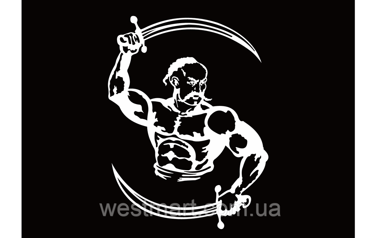 Вінілова наклейка Козак 3, фото 1