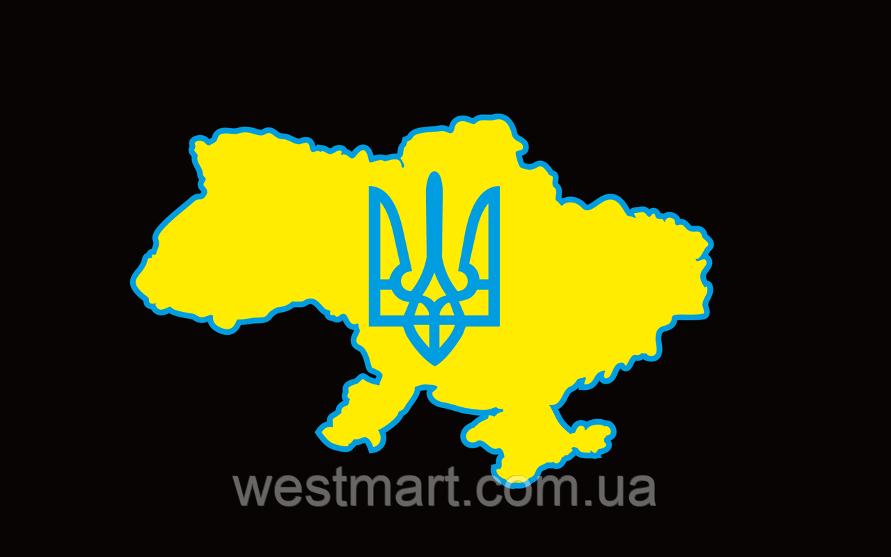 Вінілова наклейка Мапа України