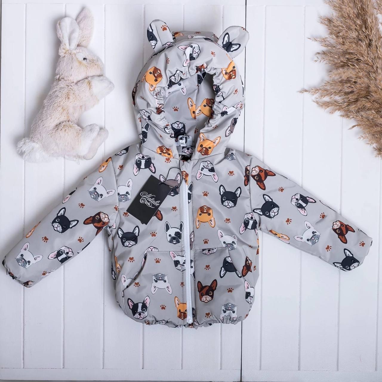 Демісезонна дитяча курточка "Вушка" (86, 92, 98, 104, 110, 116, 122, 128, 134)