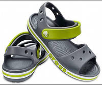 Сандалії босоніжки сірі Crocs crocband sandal kids Charcoal