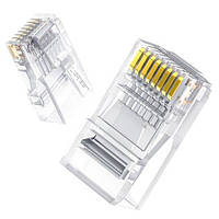 Разъем коннектор UGREEN 8P8C Cat 6 Ethernet RJ45 прозрачный 100 шт (NW120)