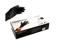 Перчатки нитриловые неопудренные (плотные) Ceros black PLUS размер XS 100 шт (50 пар) черные