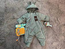 Дитячий комбінезон для новонародженого - осінній / весняний комбінезон для дітей від 0 до 6 міс, фото 4