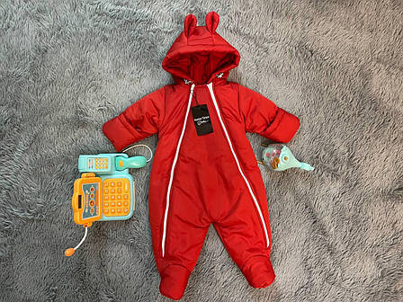 Дитячий комбінезон для новонародженого - осінній / весняний комбінезон для дітей від 0 до 6 міс, фото 1
