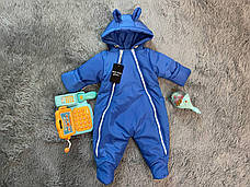 Дитячий комбінезон для новонародженого - осінній / весняний комбінезон для дітей від 0 до 6 міс, фото 4