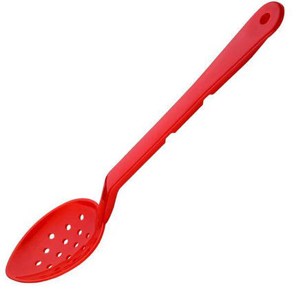 Ложка роздаткова з перфорацією червона 33 см Bora Plastik (BO718RD), фото 1