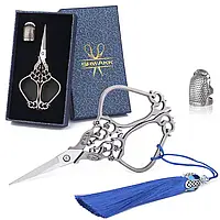 Подарочный набор Ножницы для шитья + Наперсток Premium SHK50-S. Ножницы для вышивания, рукодели, дома, кройки