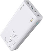 Портативный аккумулятор павербанк Romoss 30000mAh Power Bank Sense 8+, 15 Вт PD USB C White (PHP30)