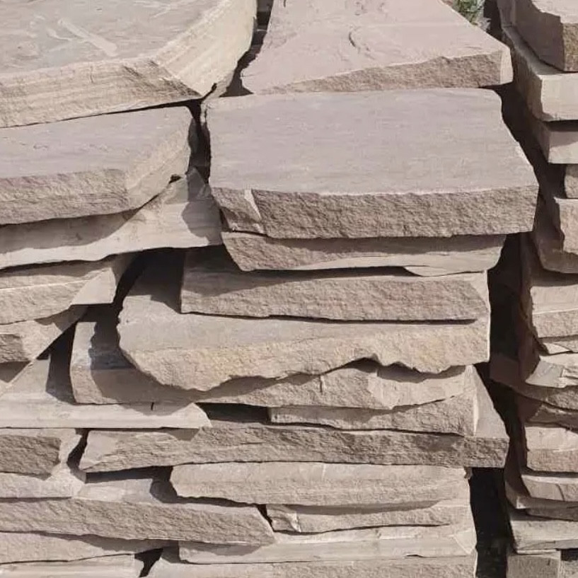 Піщаник червоний 4-5 см камінь для мощення садових доріжок, покроковых доріжок, фото 1