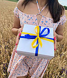 Білі демісезонні чоловічі шкарпетки у подарунковій упаковці з українською символікою 40-45 6 пар, фото 5