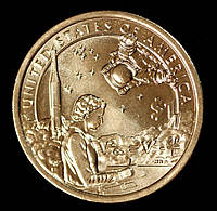 Монета США 1 доллар 2019 г. "Американские индейцы в космической программе" Сакагавея