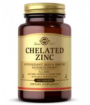 Solgar Chelated Zinc 22 mg 100 таблеток