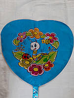 Фольгована кулька Серце Весела гусениця 18 дюймів