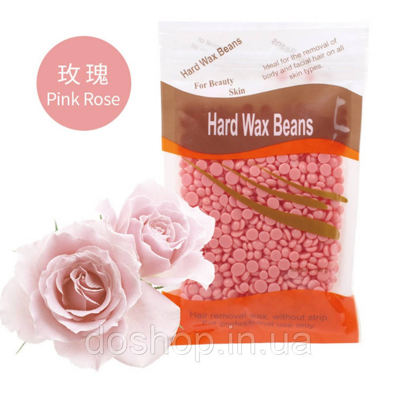 Гарячий плівковий віск у гранулах ТМ Hard Wax Beans Троянда 1 кг