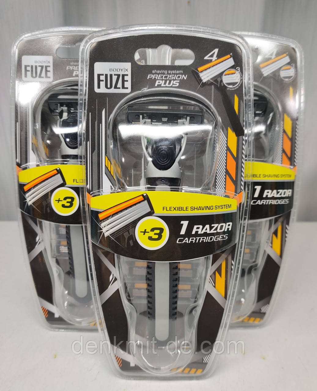 Станок для гоління чоловічий Body-X Fuze + 3 касети на 3 леза