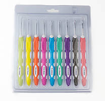 Набір гачків з прогумованою ручкою (9шт) №2,0-6,0