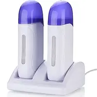 Воскоплав двокасетний (Wax Depilatory Heater) 2в1 з підставкою для депіляції волосся