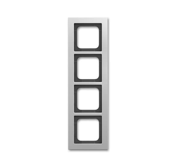 Рамка 4 посту ABB Busch Jaeger Axcent 1724-276-500 Метал Титан (2CKA001754A4701)