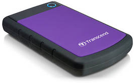 Зовнішній жорсткий диск HDD 2.5" USB 3.0 2Tb Transcend StoreJet 25H3 Black/Violet (TS2TSJ25H3P)