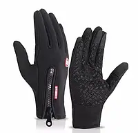 Тактические военные перчатки флисовые (черные) s, m, l, xl, водонепроницаемые военные перчатки