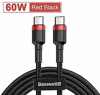 Baseus Быстрая зарядка USB Type-C-USB Type-C, шнур для быстрой зарядки черный