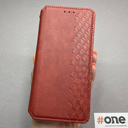 Чохол-книга для Xiaomi Redmi 9T шкіряна книжка з підставкою на телефон сяомі редмі 9т червона rhm, фото 1
