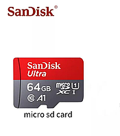 Карта памяти SanDisk Ultra Microsdxc 64GB, SD карта 120 mb/s 64гб