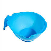 Миска для фарбування волосся, масок, фарб, кератину, пластикова з зубчиками (MP3) синя