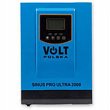 СОННІЧНИЙ ІНВЕРТОР VOLT SINUS PRO ULTRA 2000 12/230V 1000/2000W + 60 MPPT (75V), фото 2