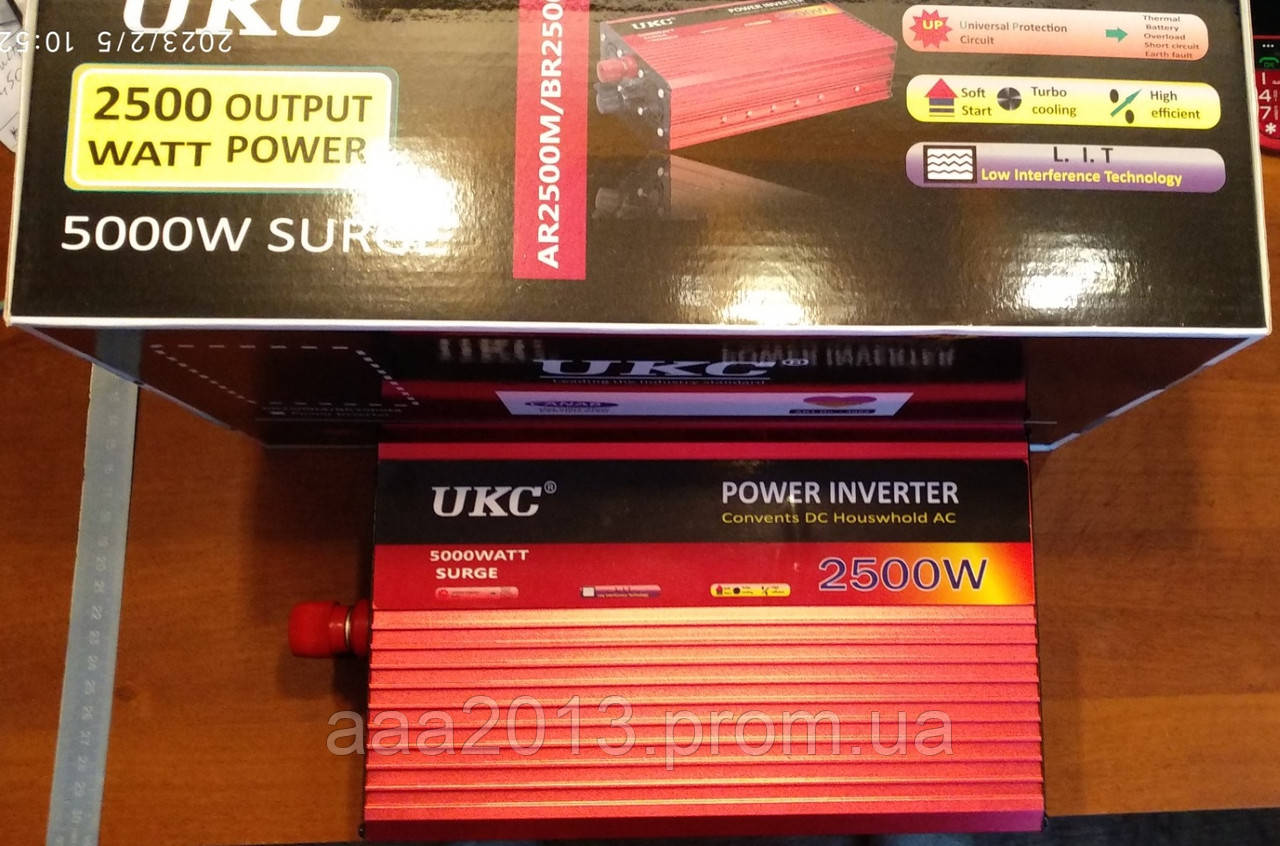 Інвертор перетворювач напруги 12в/220в 5000W (Номінальна 2500вт), фото 1