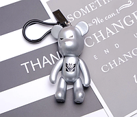 Брелок Bearbrick, украшение для ключей, подвеска "Мишка Silver" в стиле Трансформеры