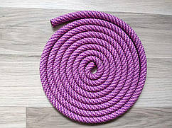 Скакалка для художньої гімнастики 3 м рожево-фіолетова смужка T 152
