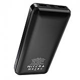 Повербанк Power Bank на 20000 mAh Hoco J72A Easy travel, чорний повербанк 20000 мА·год для телефона айфона, фото 8