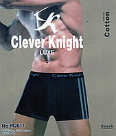 Трусы мужские боксеры хлопок с бамбуком Clever Knight, размеры XL-4XL, 2611